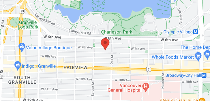 map of 10 1038 W 7TH AVENUE